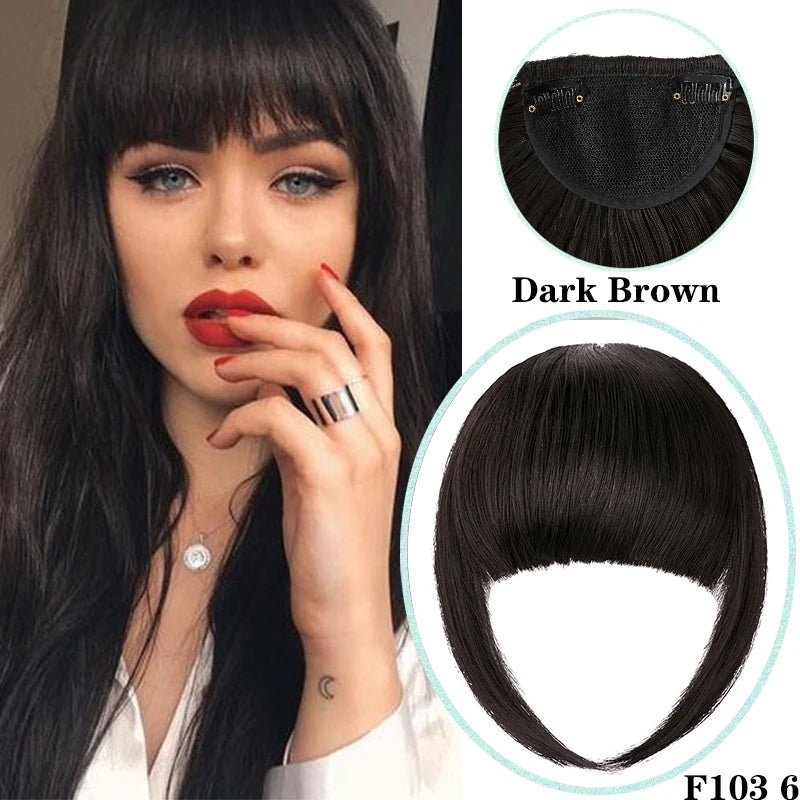 Clip In Blunt Bangs Synthetic Hair Extension