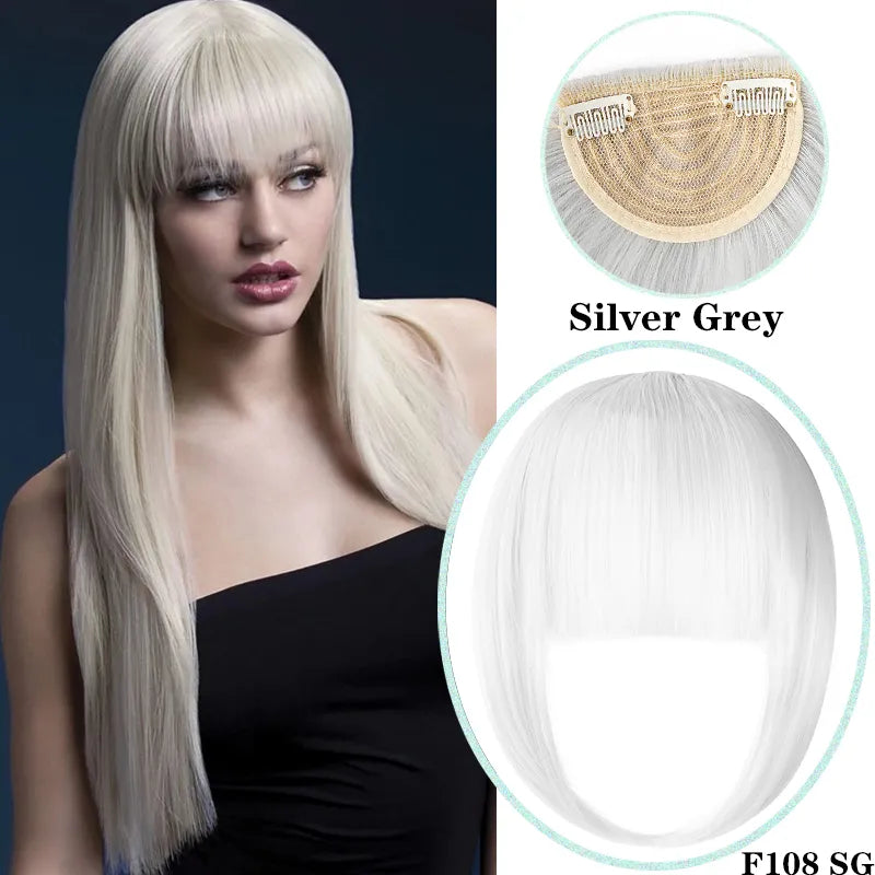 Clip In Blunt Bangs Synthetic Hair Extension