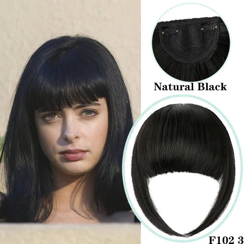 Clip In Blunt Bangs Synthetic Hair Extension