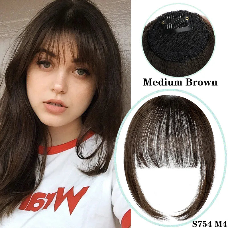 Clip In Blunt Bangs Synthetic Hair Extension