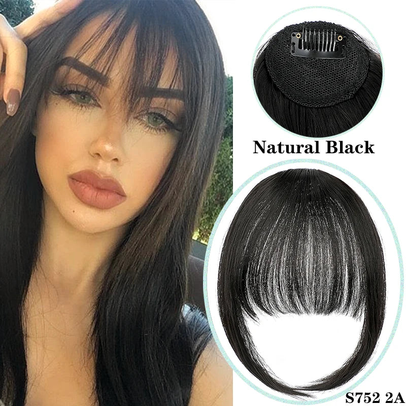 Clip In Blunt Bangs Synthetic Hair Extension