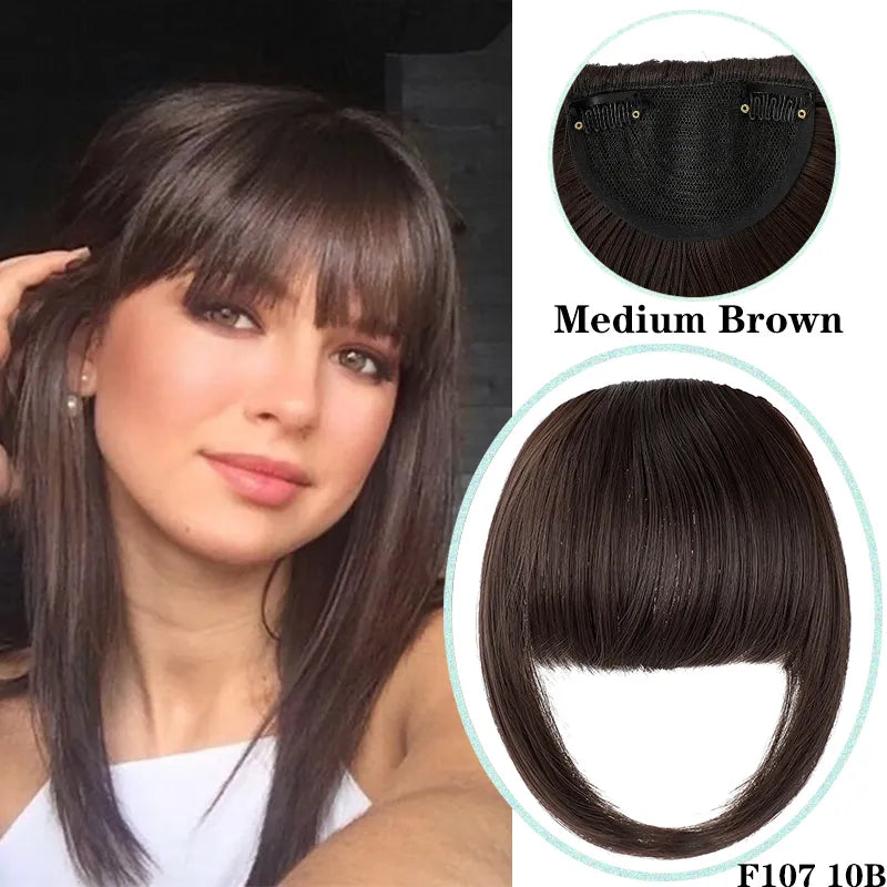 Clip In Blunt Bangs Synthetic Hair Extension