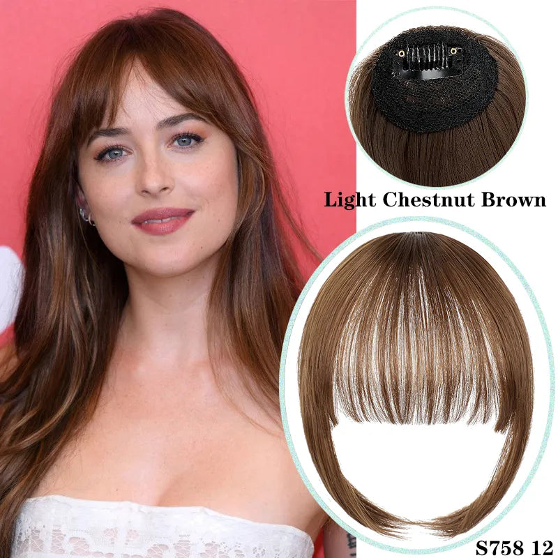 Clip In Blunt Bangs Synthetic Hair Extension