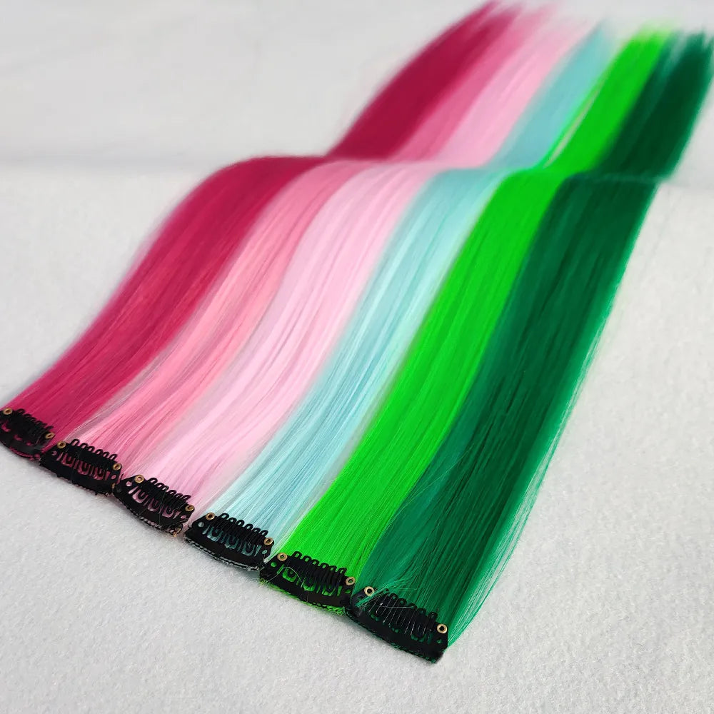 Rainbow Radiance: Colored Clip-In Hairplay Kit for Kids,Ponytails, and Hair Accessories. Hairxza Hair Accessories. Hair accessories in USA. Bride accessories in USA. Bridal hair accessories in USA. Kids hair accessories in USA. Girls hair accessories. Hair products. Beautiful hair accessories.