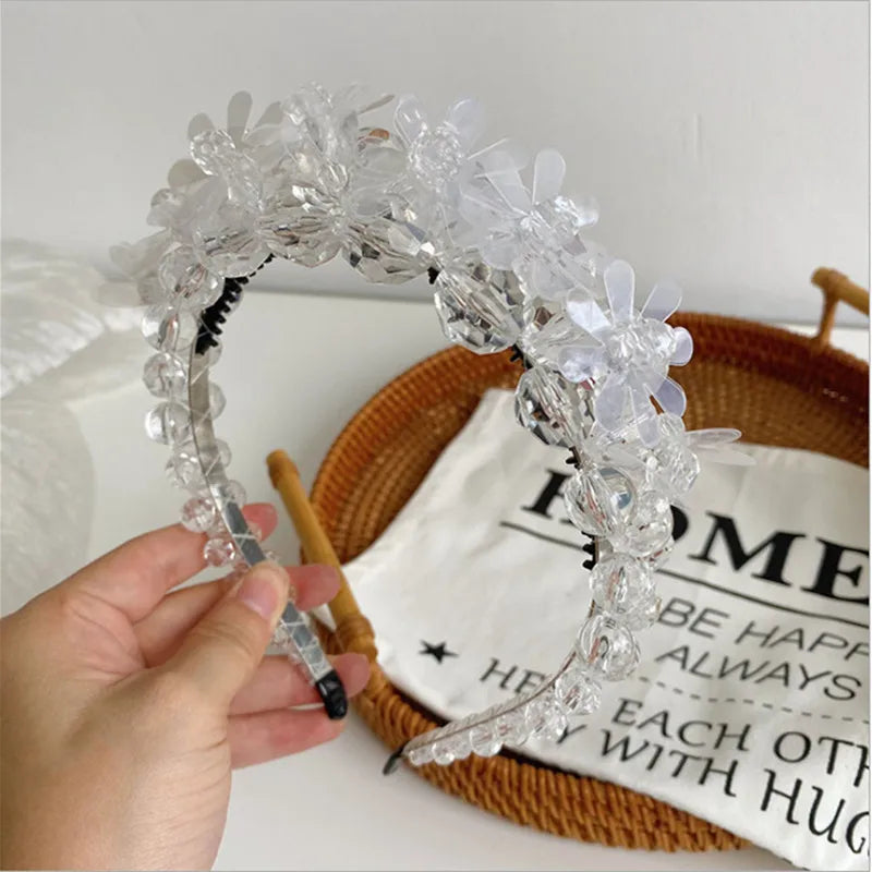 Flower Beaded Winding Crystal Bloom Braided Headband Hair accessories in USA. Bride accessories in USA. Bridal hair accessories in USA. Kids hair accessories in USA. Girls hair accessories. Hair products. Beautiful hair accessories.