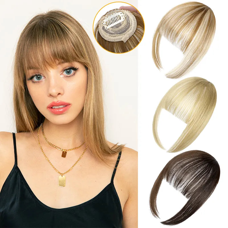 Clip In Blunt Bangs Synthetic Hair Extension