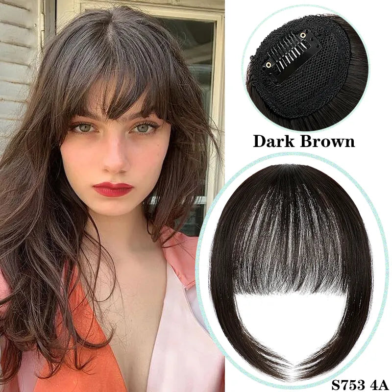 Clip In Blunt Bangs Synthetic Hair Extension