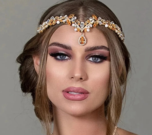 Opulent Radiance: Baroque Brilliance Zircon Crown. Hair accessories for brides. Hair accessories in USA. Bride accessories in USA. Bridal hair accessories in USA. Kids hair accessories in USA. Girls hair accessories. Hair products. Beautiful hair accessories.