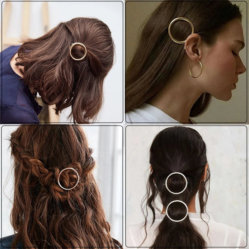 Elegant Geometry Hair Clips & Crystal Pearl Hairpins Collection