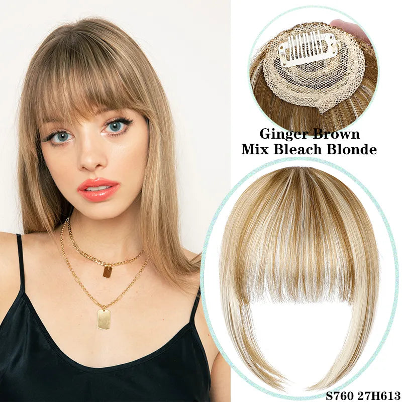 Clip In Blunt Bangs Synthetic Hair Extension