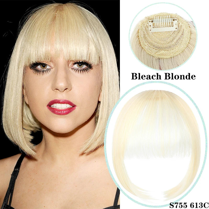 Clip In Blunt Bangs Synthetic Hair Extension