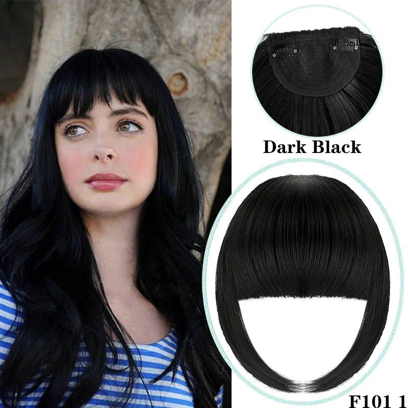 Clip In Blunt Bangs Synthetic Hair Extension