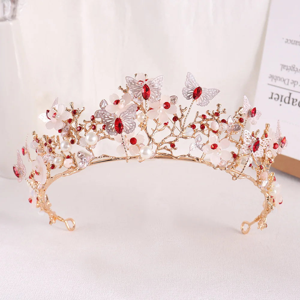 Enchanting Butterfly Elegance: Crystal Bloom Jewelry Ensemble.Hair accessories in USA. Bride accessories in USA. Bridal hair accessories in USA. Kids hair accessories in USA. Girls hair accessories. Hair products. Beautiful hair accessories.