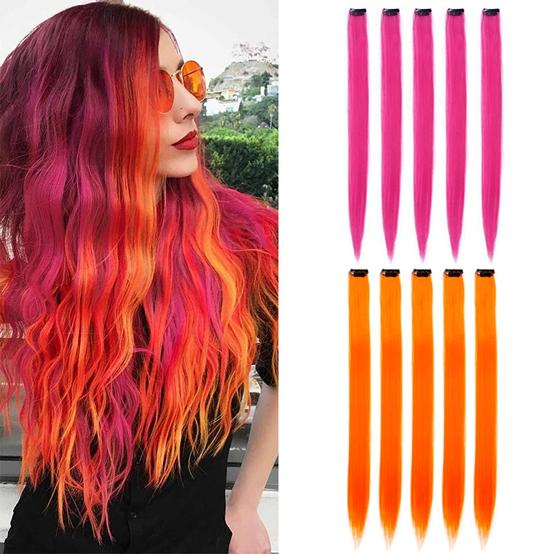 Rainbow Radiance: Colored Clip-In Hairplay Kit for Kids,Ponytails, and Hair Accessories. Hairxza Hair Accessories. Hair accessories in USA. Bride accessories in USA. Bridal hair accessories in USA. Kids hair accessories in USA. Girls hair accessories. Hair products. Beautiful hair accessories.