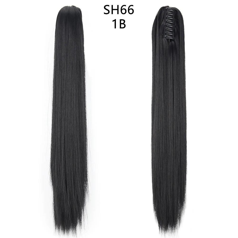 22" Heat Resistant Wavy Claw Clip Ponytail Extension in Golden Black Hair accessories in USA. Bride accessories in USA. Bridal hair accessories in USA. Kids hair accessories in USA. Girls hair accessories. Hair products. Beautiful hair accessories.