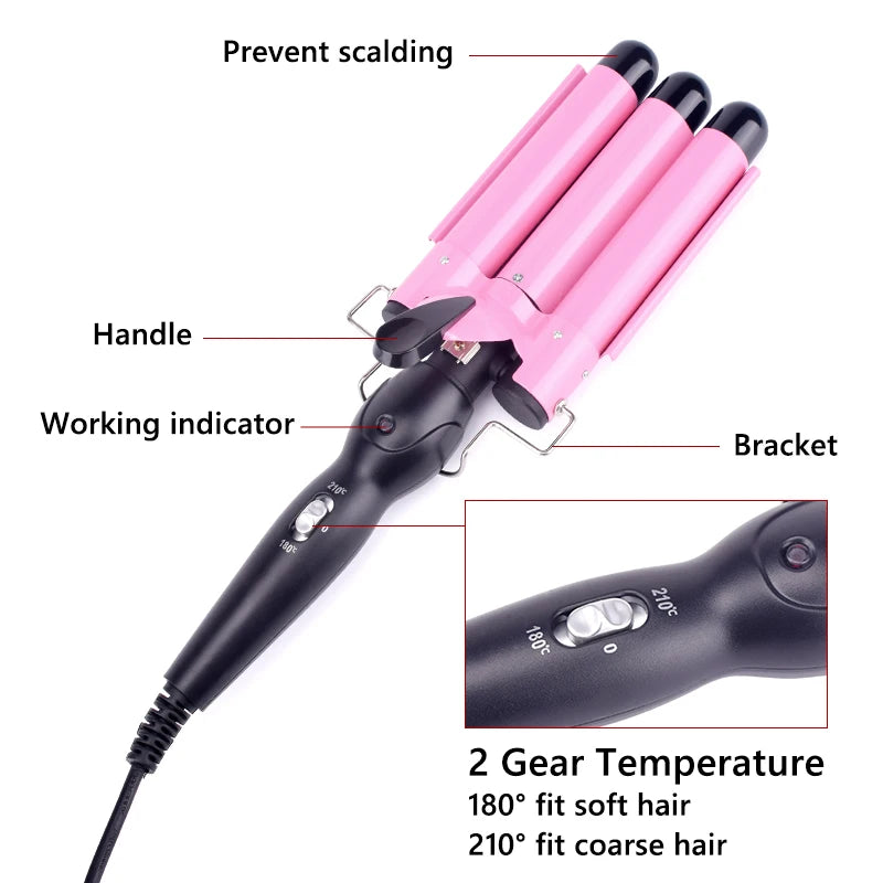 Ceramic Triple Barrel Hair Wave Styler