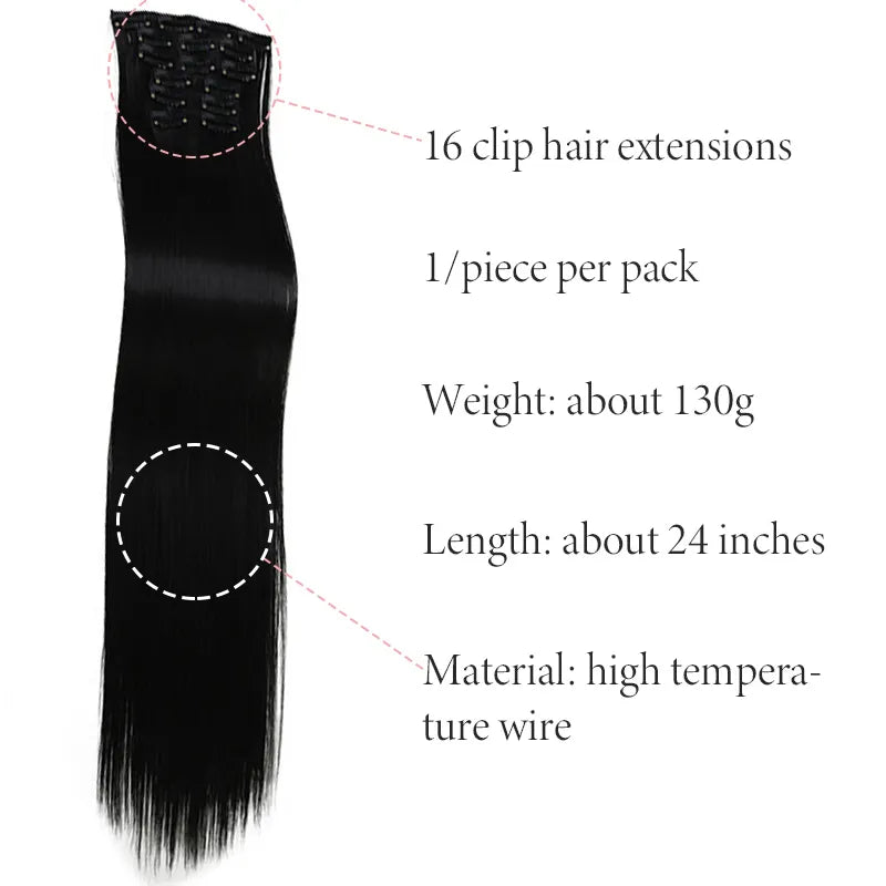 New Concubine Synthesis 16 Clips Clip-on Hair Extensions. Hair accessories for brides. Hair accessories in USA. Bride accessories in USA. Bridal hair accessories in USA. Kids hair accessories in USA. Girls hair accessories. Hair products. Beautiful hair accessories.