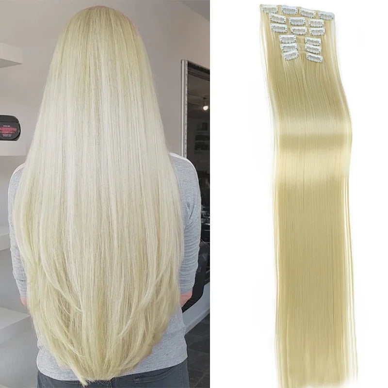 New Concubine Synthesis 16 Clips Clip-on Hair Extensions. Hair accessories for brides. Hair accessories in USA. Bride accessories in USA. Bridal hair accessories in USA. Kids hair accessories in USA. Girls hair accessories. Hair products. Beautiful hair accessories.