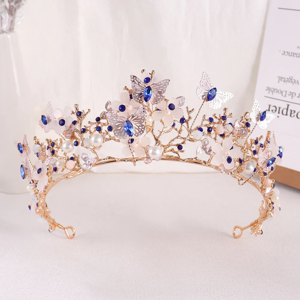 Enchanting Butterfly Elegance: Crystal Bloom Jewelry Ensemble.Hair accessories in USA. Bride accessories in USA. Bridal hair accessories in USA. Kids hair accessories in USA. Girls hair accessories. Hair products. Beautiful hair accessories.