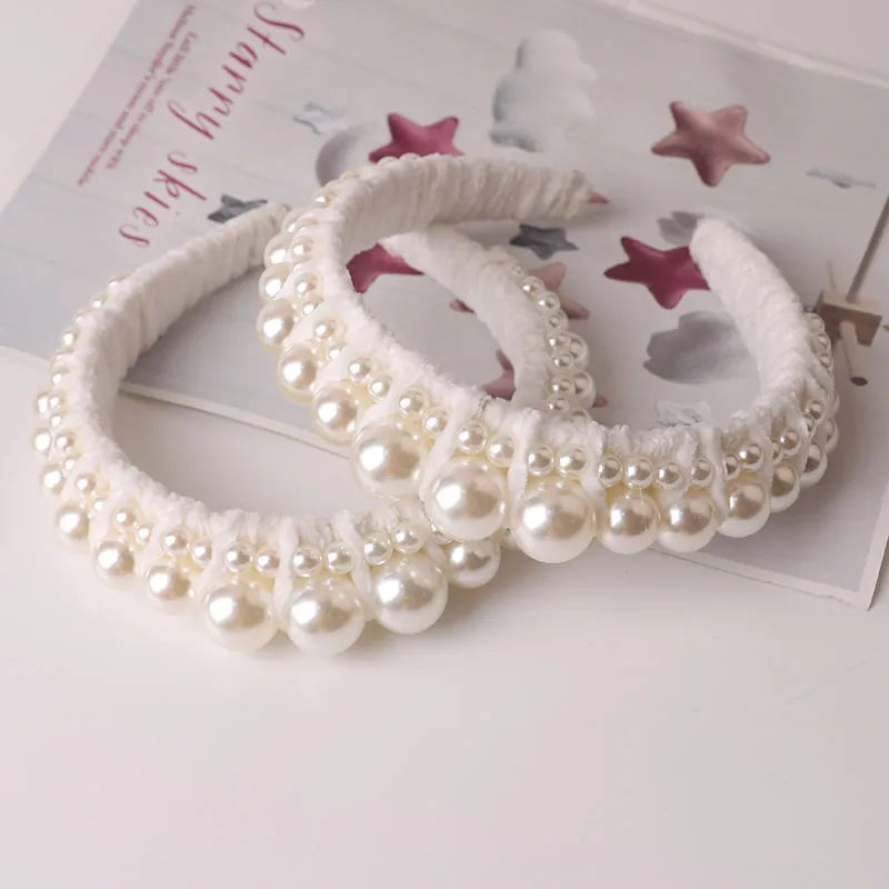 Pearl Essence Elegance: Sweet Harmony Hair Hoops. Hairxza Hair Accessories. Hair accessories in USA. Bride accessories in USA. Bridal hair accessories in USA. Kids hair accessories in USA. Girls hair accessories. Hair products. Beautiful hair accessories.