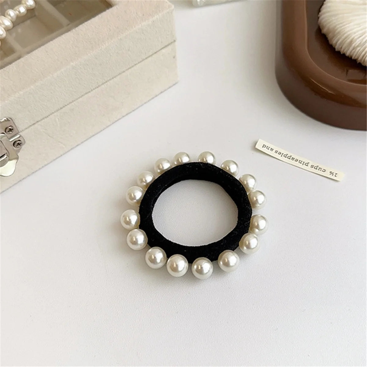 Elegance Pearl Hair Tie Set - 5pcs