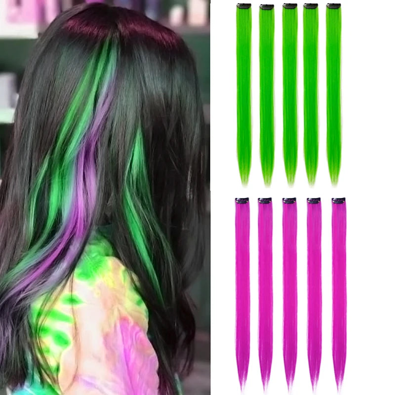 Rainbow Radiance: Colored Clip-In Hairplay Kit for Kids,Ponytails, and Hair Accessories. Hairxza Hair Accessories. Hair accessories in USA. Bride accessories in USA. Bridal hair accessories in USA. Kids hair accessories in USA. Girls hair accessories. Hair products. Beautiful hair accessories.