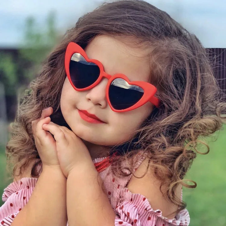 Retro Heart Baby Sunglasses & Bow Headbands Set. Hairxza Hair Accessories.Hair accessories in USA. Bride accessories in USA. Bridal hair accessories in USA. Kids hair accessories in USA. Girls hair accessories. Hair products. Beautiful hair accessories.