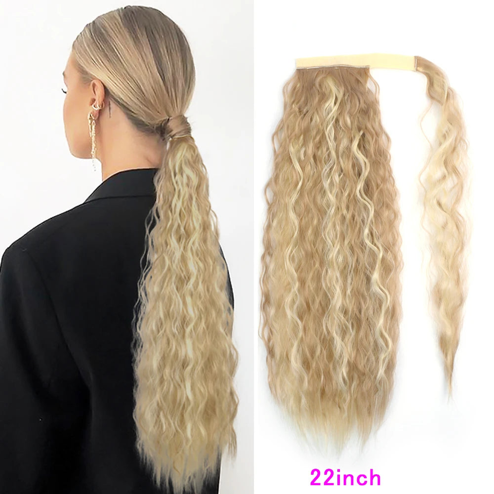 Synthetic Long Straight Ponytail Wrap Around Clip In Hair Extensions Natural Hairpiece Fiber Black Blonde Fake Hair Pony Tail,Hairxza Hair Accessories. Hair accessories in USA. Bride accessories in USA. Bridal hair accessories in USA. Kids hair accessories in USA. Girls hair accessories. Hair products. Beautiful hair accessories.