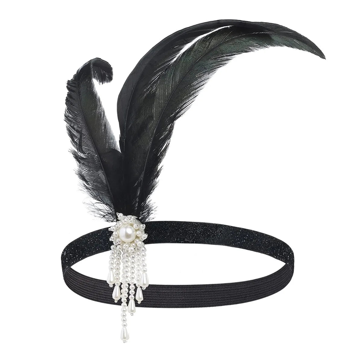 GatsbyGlam Feathered Elegance Headband: An Exquisite Accent for Single Parties and Roaring 20s Soirees. Hair accessories in USA. Bride accessories in USA. Bridal hair accessories in USA. Kids hair accessories in USA. Girls hair accessories. Hair products. Beautiful hair accessories.