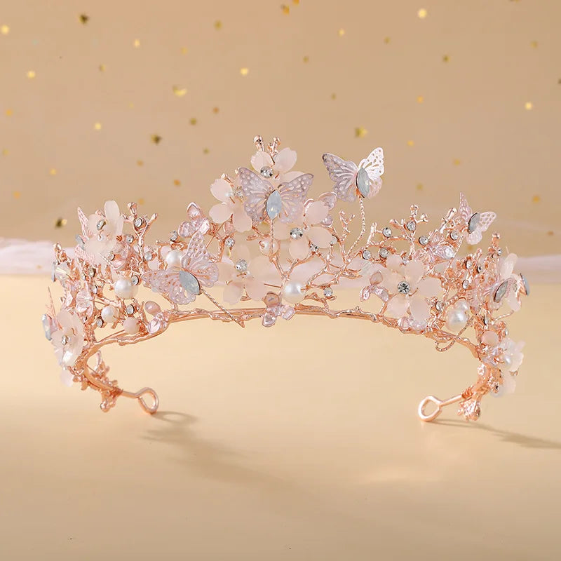 Enchanting Butterfly Elegance: Crystal Bloom Jewelry Ensemble.Hair accessories in USA. Bride accessories in USA. Bridal hair accessories in USA. Kids hair accessories in USA. Girls hair accessories. Hair products. Beautiful hair accessories.