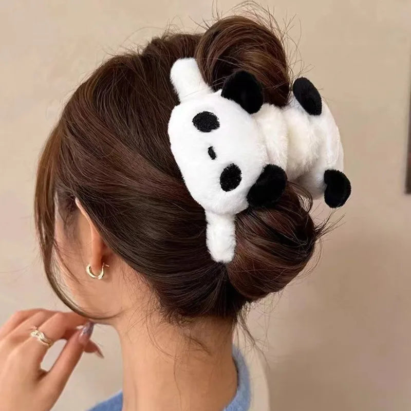 Plush Heart Hair Claws - Fashionable Large Hair Clips for Women Hairxza Hair Accessories. Hair accessories in USA. Bride accessories in USA. Bridal hair accessories in USA. Kids hair accessories in USA. Girls hair accessories. Hair products. Beautiful hair accessories.