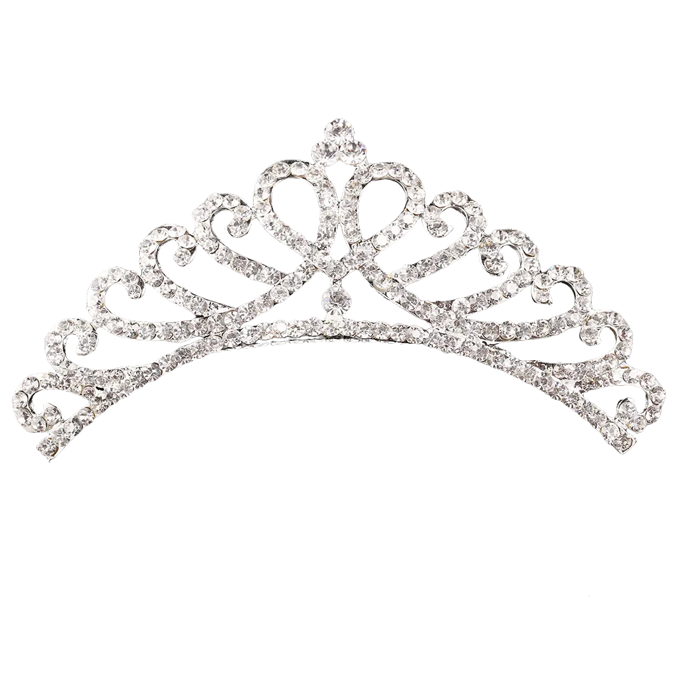 Majestic Dreams: Handcrafted Rhinestone & Pearl Princess Tiara