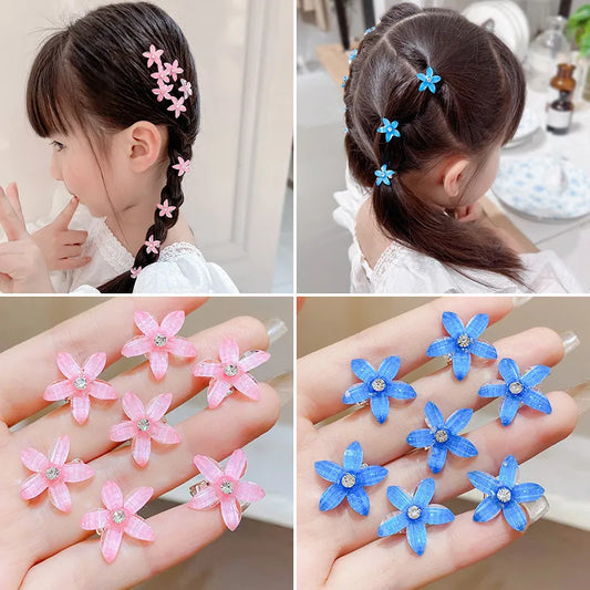 Blossom Charm Collection: 10-Piece Flower Princess Hairpins for Girls.Hair accessories in USA. Bride accessories in USA. Bridal hair accessories in USA. Kids hair accessories in USA. Girls hair accessories. Hair products. Beautiful hair accessories.