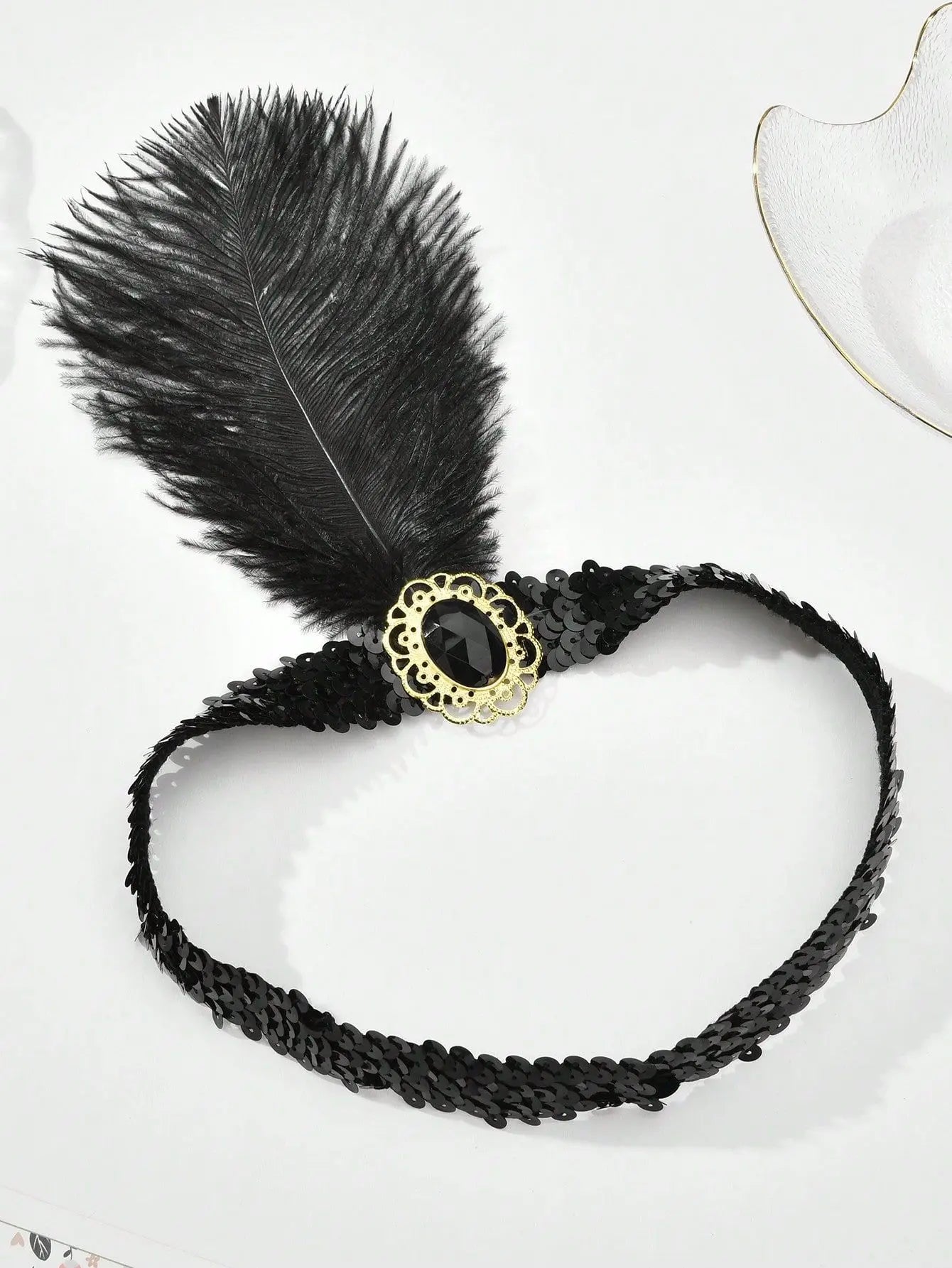 GatsbyGlam Feathered Elegance Headband: An Exquisite Accent for Single Parties and Roaring 20s Soirees. Hair accessories in USA. Bride accessories in USA. Bridal hair accessories in USA. Kids hair accessories in USA. Girls hair accessories. Hair products. Beautiful hair accessories.