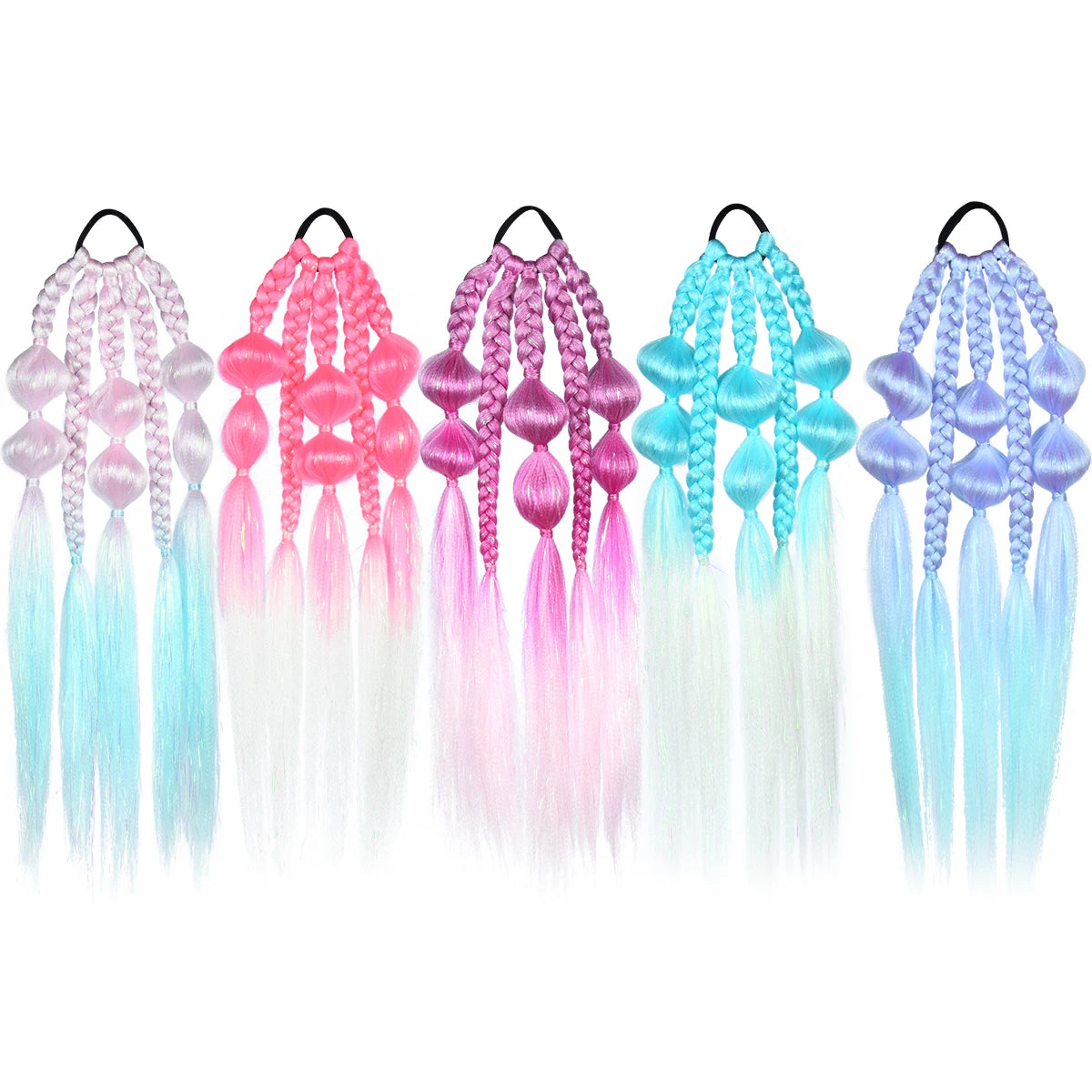 GlamTress Bubbles Jumbo Kanekalon Hair Tinsel Twist Extensions Hair accessories in USA. Bride accessories in USA. Bridal hair accessories in USA. Kids hair accessories in USA. Girls hair accessories. Hair products. Beautiful hair accessories.