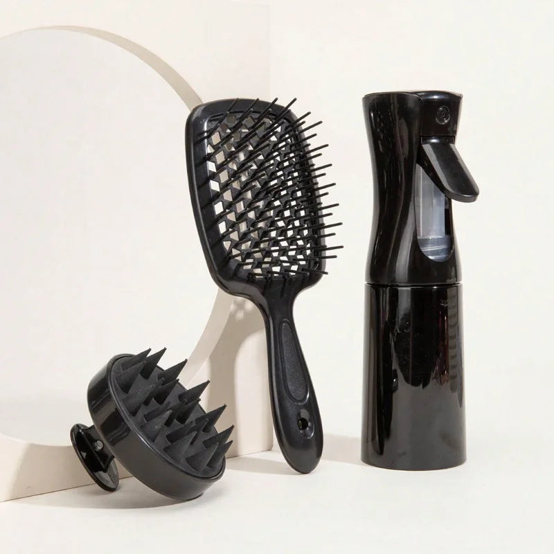 HairCare Essentials Comb & Scalp Massage Set Hairxza Hair Accessories. Hair accessories in USA. Bride accessories in USA. Bridal hair accessories in USA. Kids hair accessories in USA. Girls hair accessories. Hair products. Beautiful hair accessories.