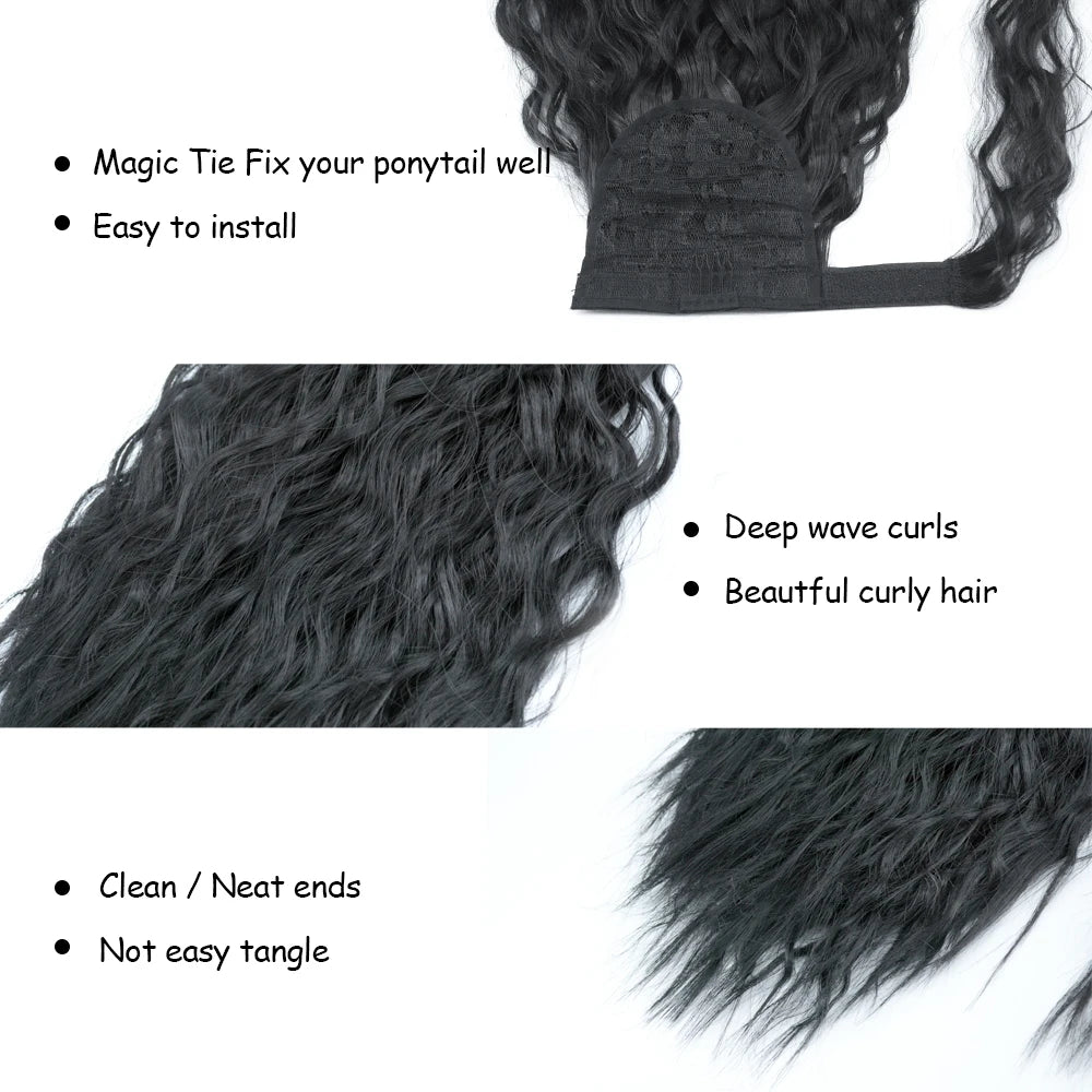 Synthetic Long Straight Ponytail Wrap Around Clip In Hair Extensions Natural Hairpiece Fiber Black Blonde Fake Hair Pony Tail,Hairxza Hair Accessories. Hair accessories in USA. Bride accessories in USA. Bridal hair accessories in USA. Kids hair accessories in USA. Girls hair accessories. Hair products. Beautiful hair accessories.