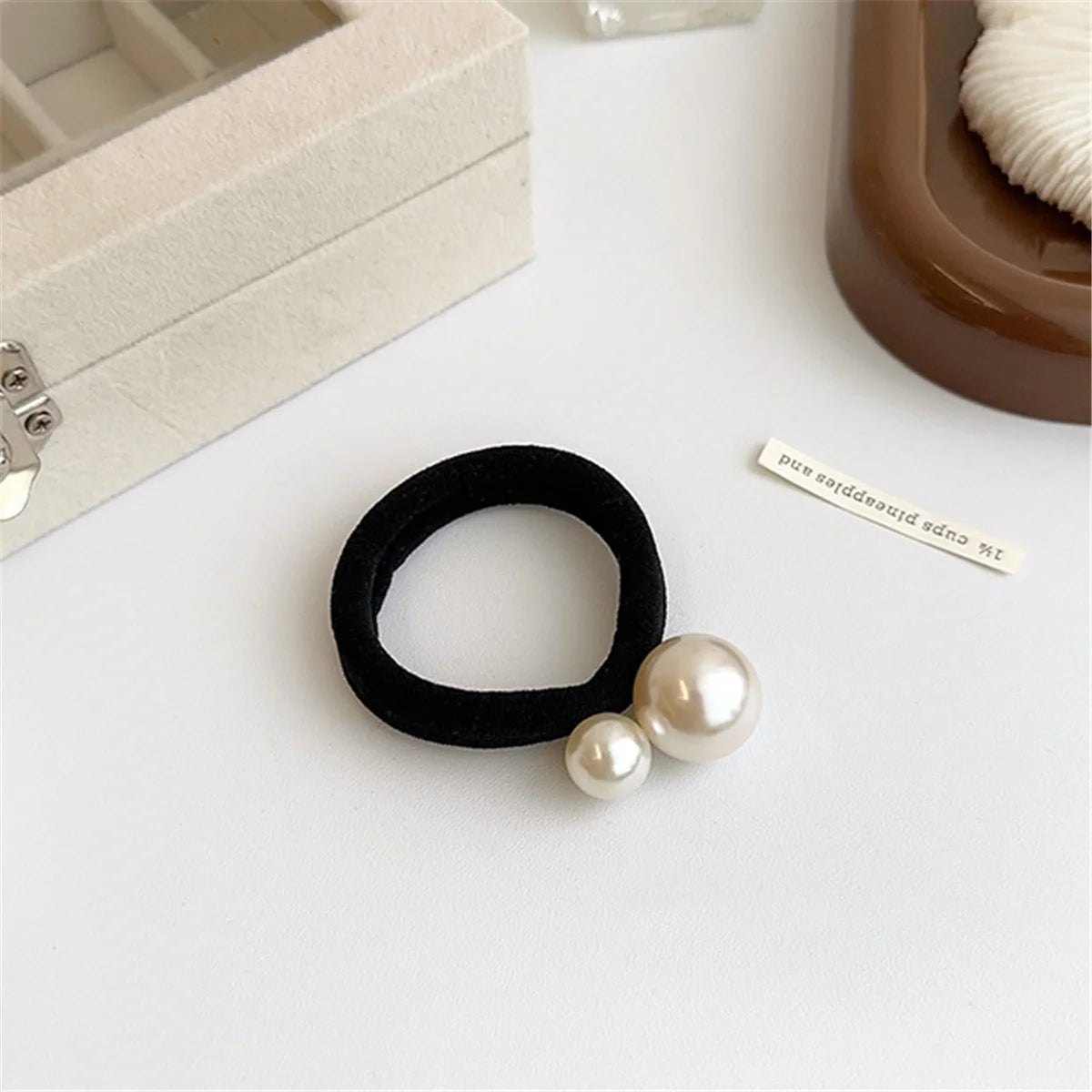 Elegance Pearl Hair Tie Set - 5pcs