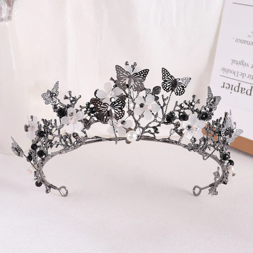 Enchanting Butterfly Elegance: Crystal Bloom Jewelry Ensemble.Hair accessories in USA. Bride accessories in USA. Bridal hair accessories in USA. Kids hair accessories in USA. Girls hair accessories. Hair products. Beautiful hair accessories.