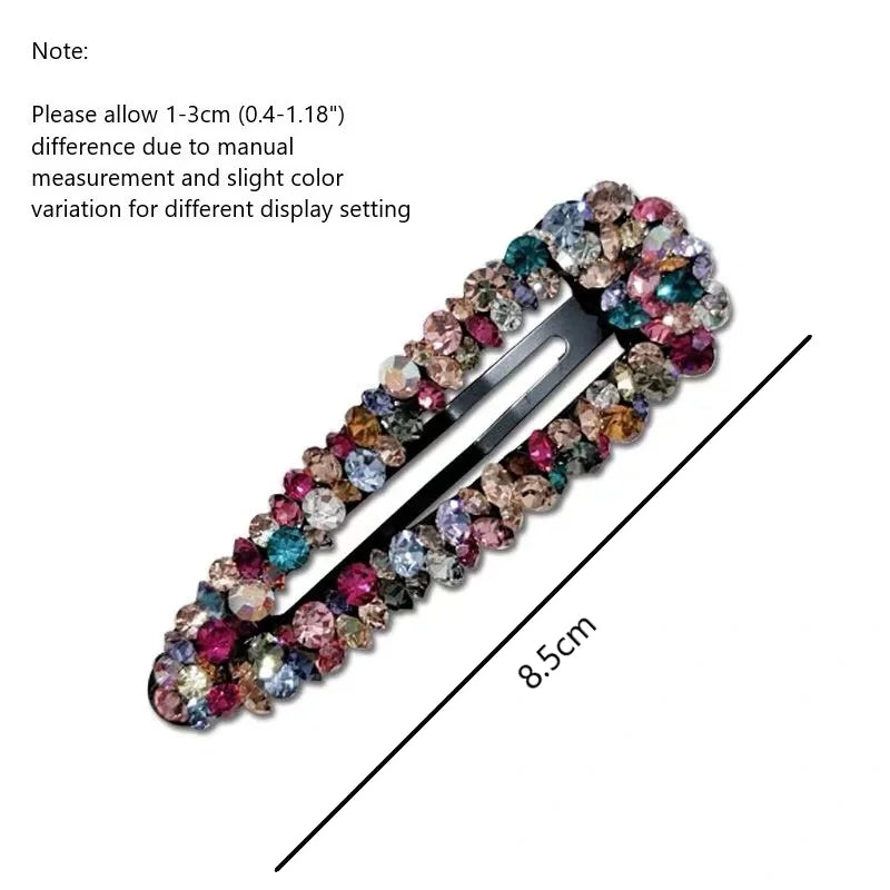 RadiantAura Crystal Elegance: New & Popular Shiny Rhinestone BB Hair Clips – Exquisite Hairpin Headdress for Women and Girls, Elegant Crystal Barrettes Hair Accessories