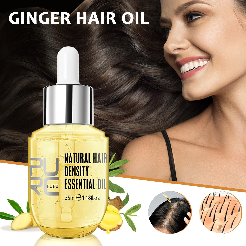 GingerMax Hair Regrowth Oil - Anti Hair Loss & Thickening Treatment for Men and Women