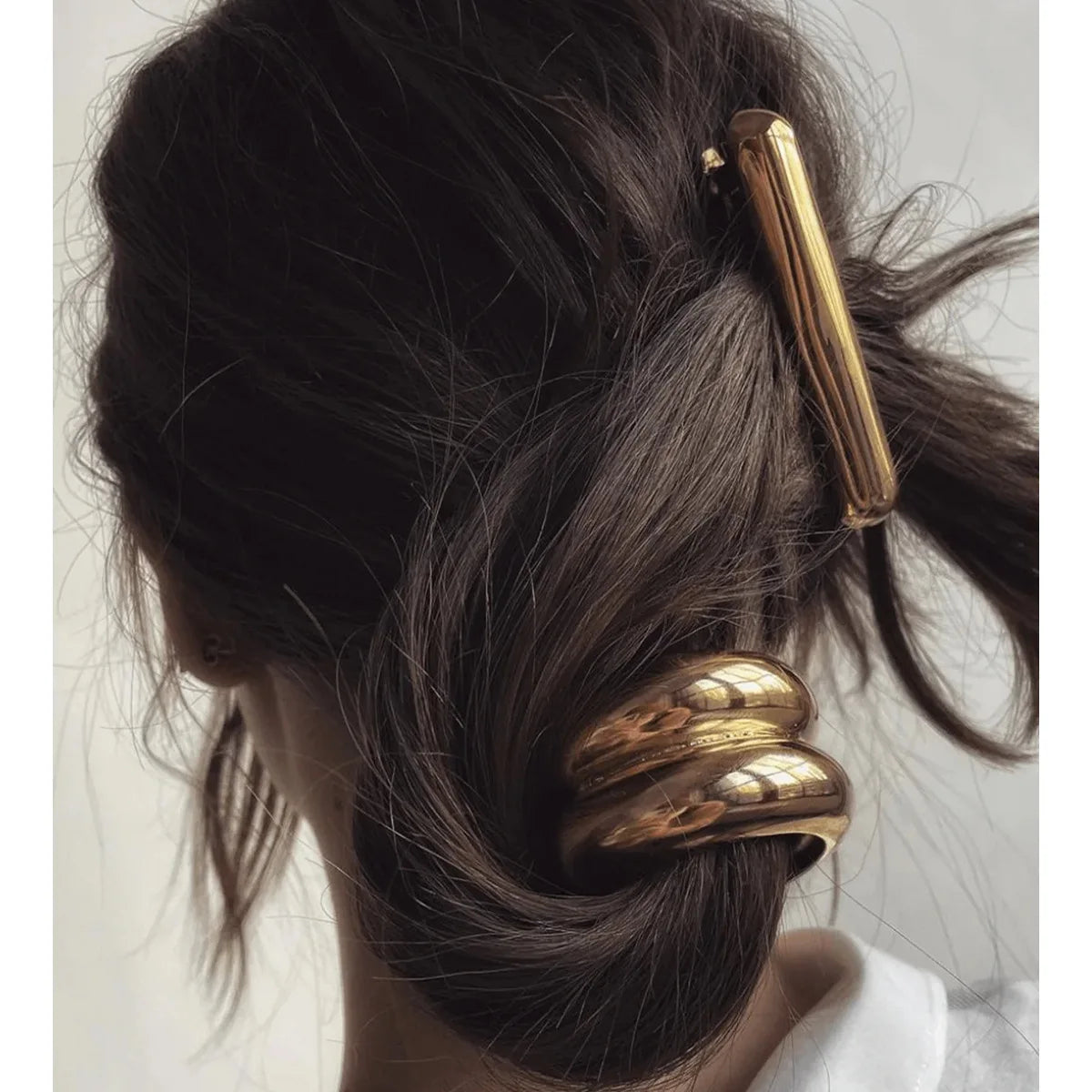 Irregular Elegance Double-Layer Metal Hair Bands & Elastic Hairpins