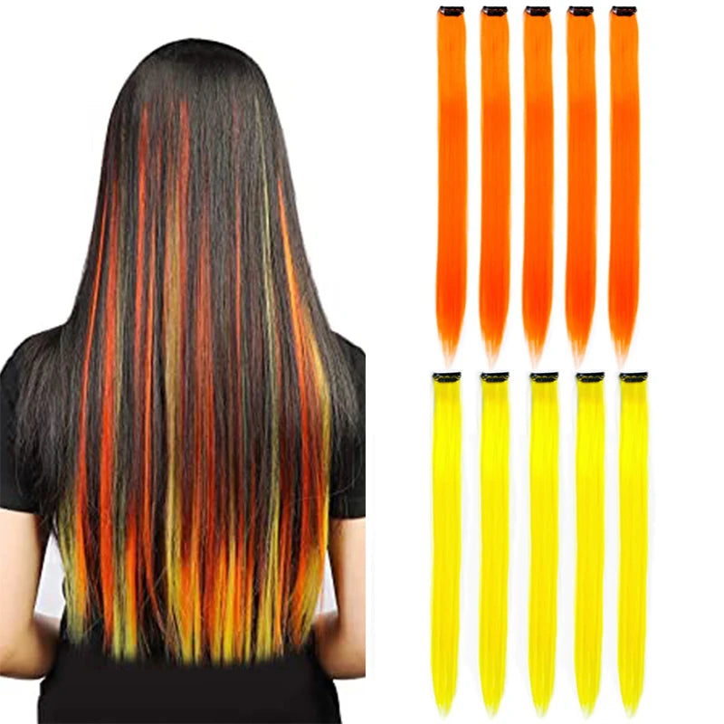 Rainbow Radiance: Colored Clip-In Hairplay Kit for Kids,Ponytails, and Hair Accessories. Hairxza Hair Accessories. Hair accessories in USA. Bride accessories in USA. Bridal hair accessories in USA. Kids hair accessories in USA. Girls hair accessories. Hair products. Beautiful hair accessories.