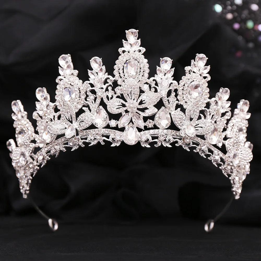 Enchanted Harmony Crystal Blossom Tiara – A Luxe Bridal Crown. Hair accessories in USA. Bride accessories in USA. Bridal hair accessories in USA. Kids hair accessories in USA. Girls hair accessories. Hair products. Beautiful hair accessories.