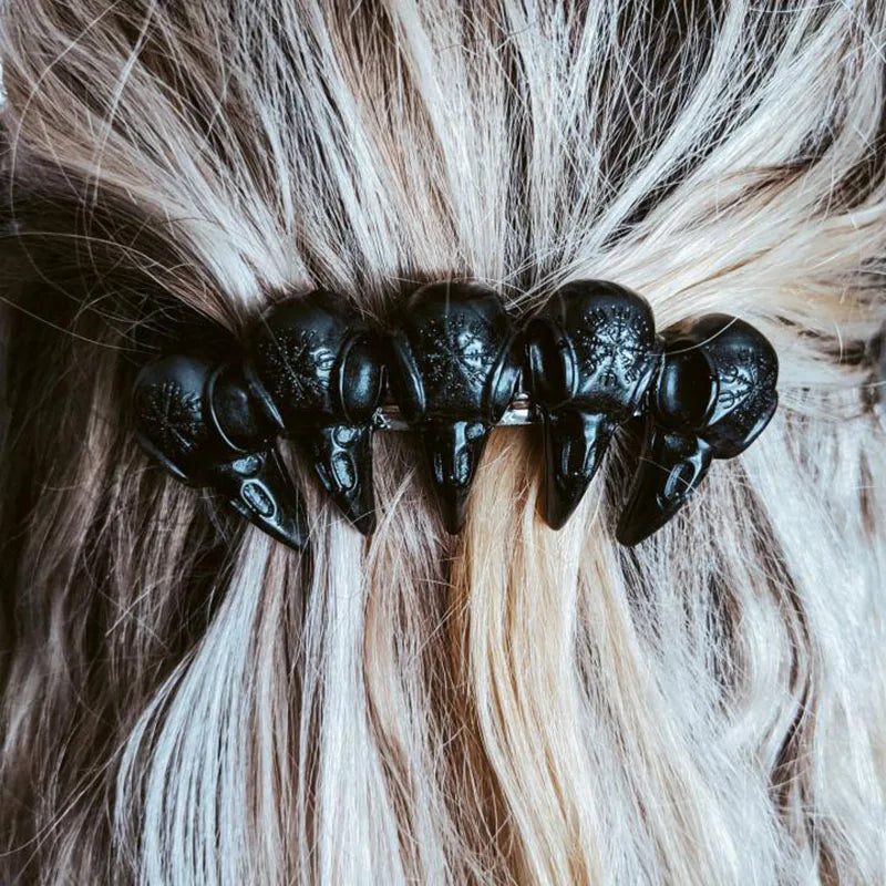 Viking Noir Oversized Crow Hair Elegance Hairxza Hair Accessories. Hair accessories in USA. Bride accessories in USA. Bridal hair accessories in USA. Kids hair accessories in USA. Girls hair accessories. Hair products. Beautiful hair accessories.