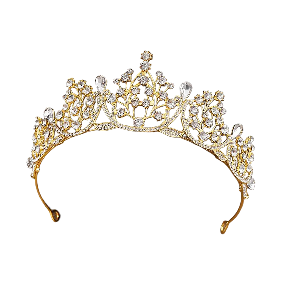 Majestic Dreams: Handcrafted Rhinestone & Pearl Princess Tiara