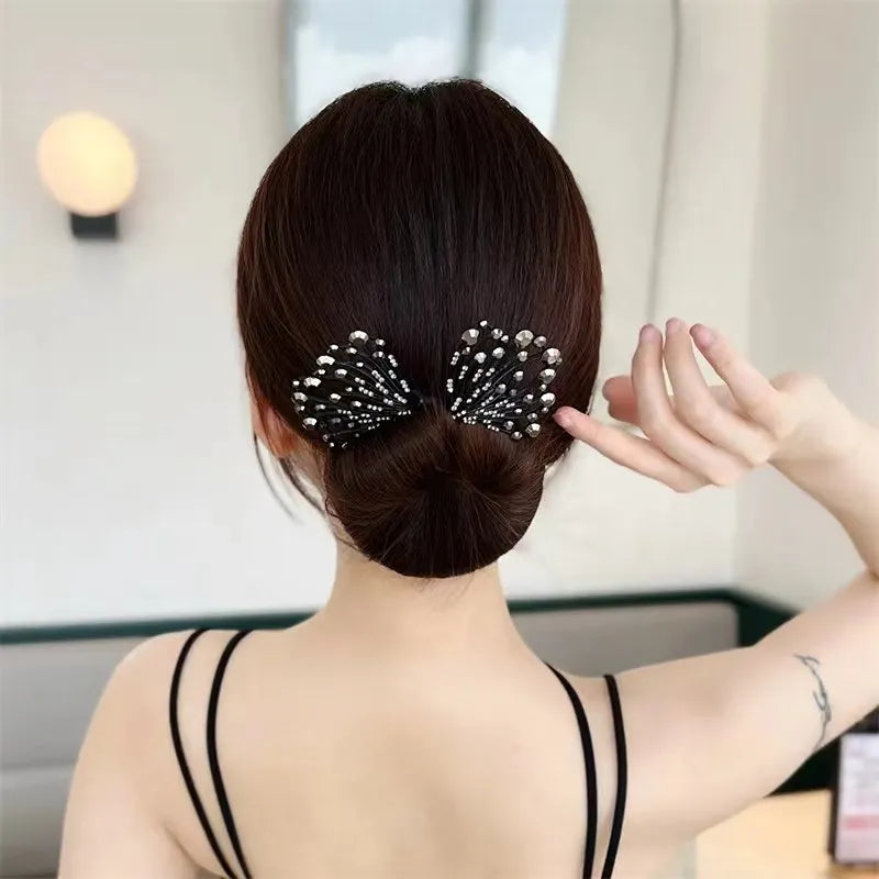 Enchanting Butterfly Blooms: Fashion Flower Hair Stick. Hair accessories in USA. Bride accessories in USA. Bridal hair accessories in USA. Kids hair accessories in USA. Girls hair accessories. Hair products. Beautiful hair accessories.