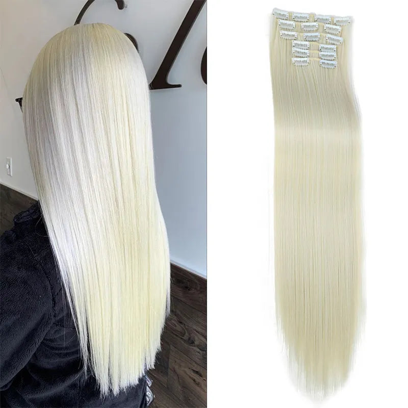 New Concubine Synthesis 16 Clips Clip-on Hair Extensions. Hair accessories for brides. Hair accessories in USA. Bride accessories in USA. Bridal hair accessories in USA. Kids hair accessories in USA. Girls hair accessories. Hair products. Beautiful hair accessories.