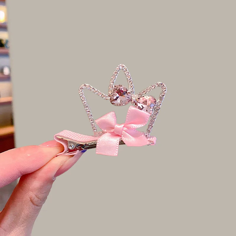 Crowned Cherub: 3D Princess Delight Hairpin Set for Little Royalties