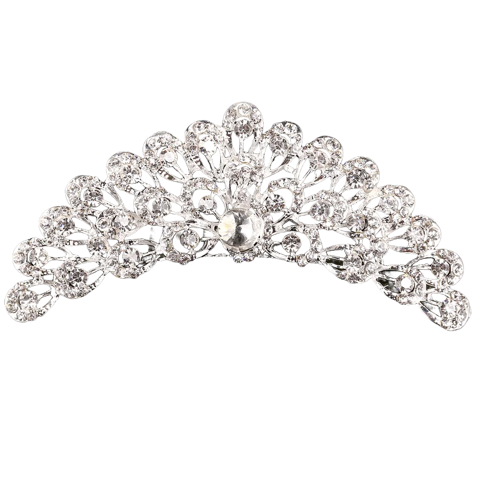 Majestic Dreams: Handcrafted Rhinestone & Pearl Princess Tiara